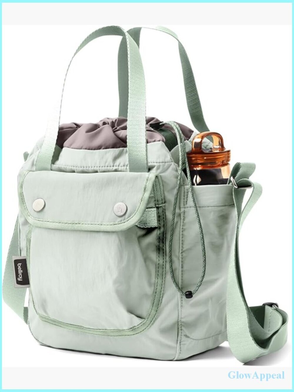 Compact 9L Lightweight Crossbody Bucket Bag with External Pockets